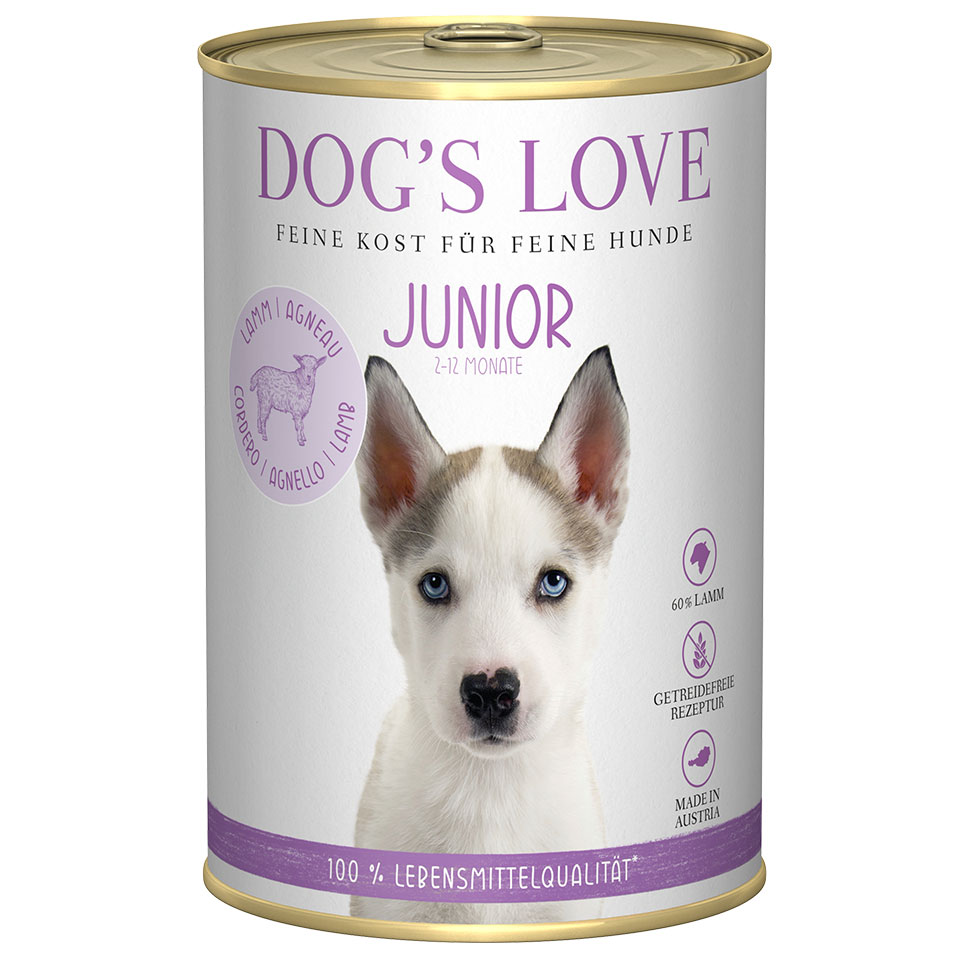 DOG'S LOVE Welpen Nassfutter aus Lamm 400g | Hundefutter für Welpen DOG'S LOVE Welpen Nassfutter aus Lamm 400g | Hundefutter für Welpen von Dog's Love