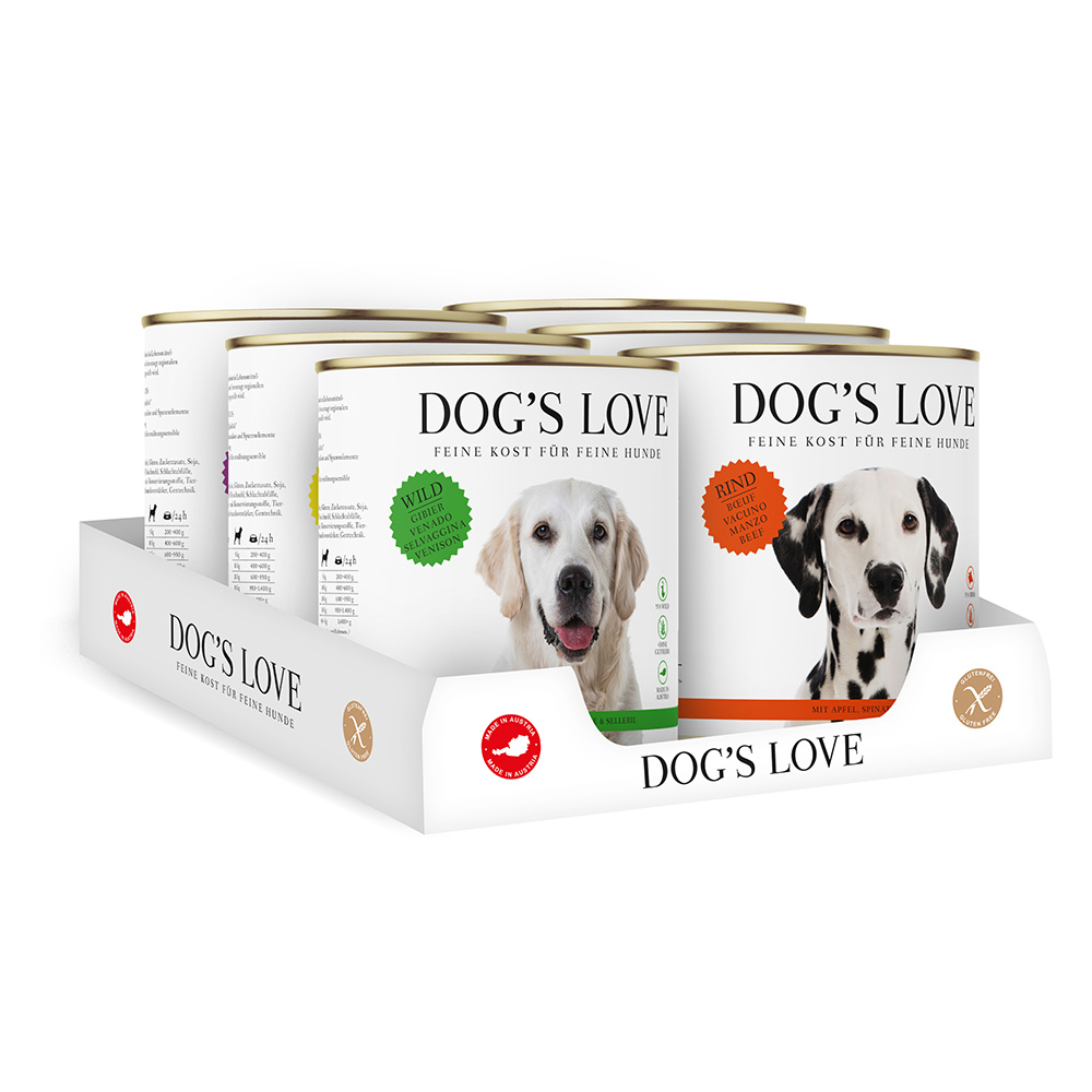 Dog´s Love Adult 6 x 800 g - Mixpaket (6 Sorten) von Dog´s Love