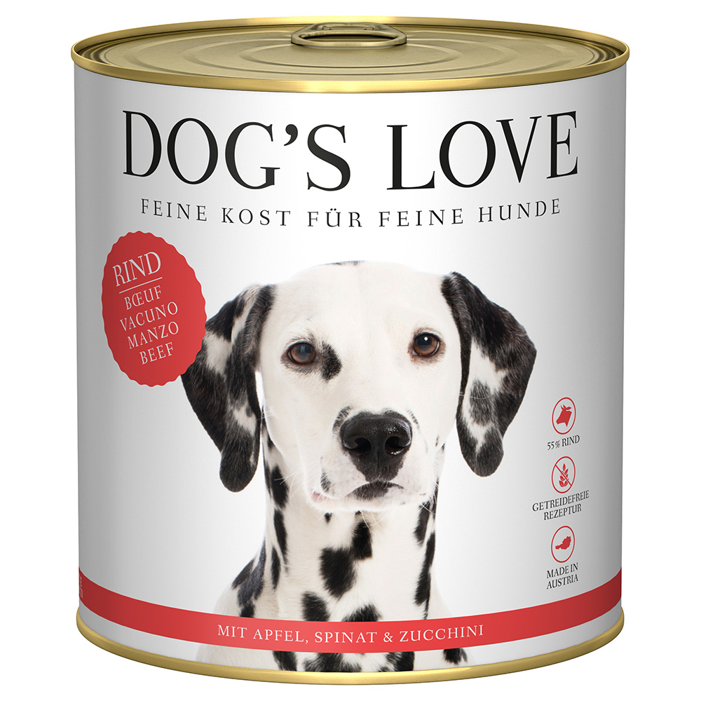 Dog´s Love Adult 6 x 800 g - Rind von Dog´s Love