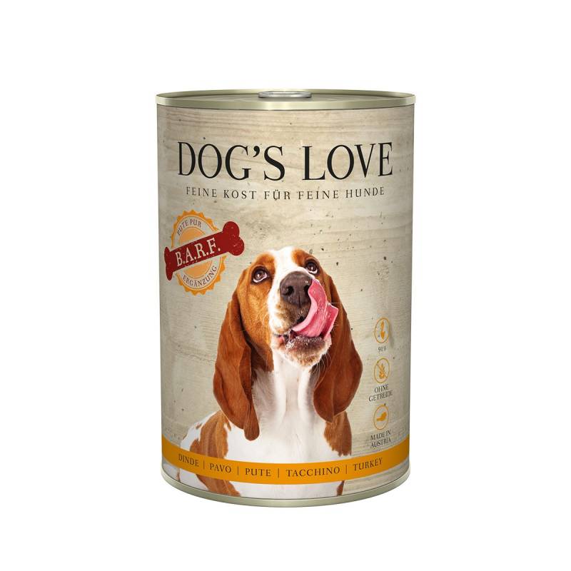 Dog's Love B.A.R.F. Pute Pur 6x400g von Dog's Love
