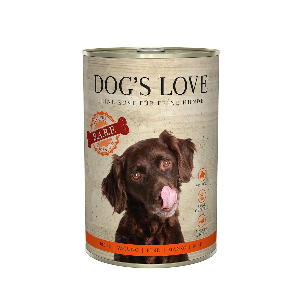 Dog's Love B.A.R.F. Rind Pur 6x400g von Dog's Love