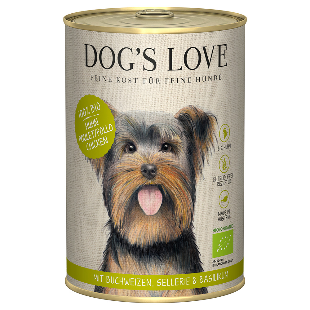 Dog´s Love Bio 6 x 400 g - Bio-Huhn Dog´s Love Bio 6 x 400 g - Bio-Huhn von Dog´s Love