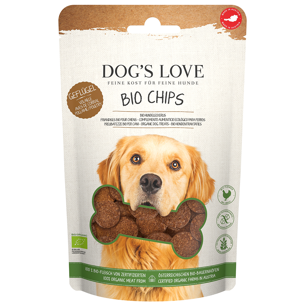 Dog´s Love Bio Chips mit Bio-Geflügel - Sparpaket: 12 x 150 g Dog´s Love Bio Chips mit Bio-Geflügel - Sparpaket: 12 x 150 g von Dog´s Love