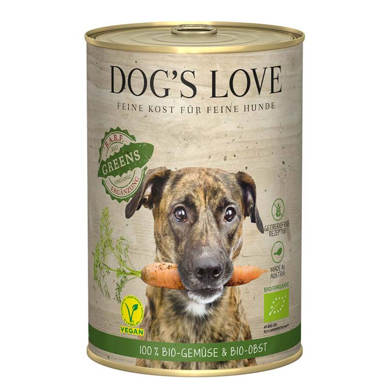 Dog's Love Bio Gartenernte Vegan mit Gemüse und Obst 6x400g von Dog's Love