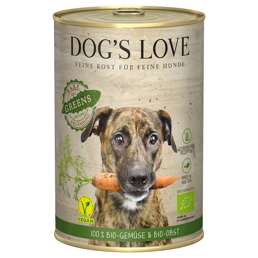 Dog´s Love Bio Vegan 6 x 400 g - Greens von Dog´s Love