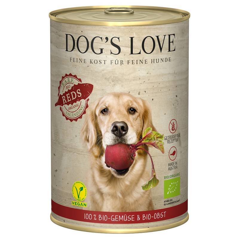 Dog´s Love Bio Vegan 6 x 400 g - Reds von Dog´s Love