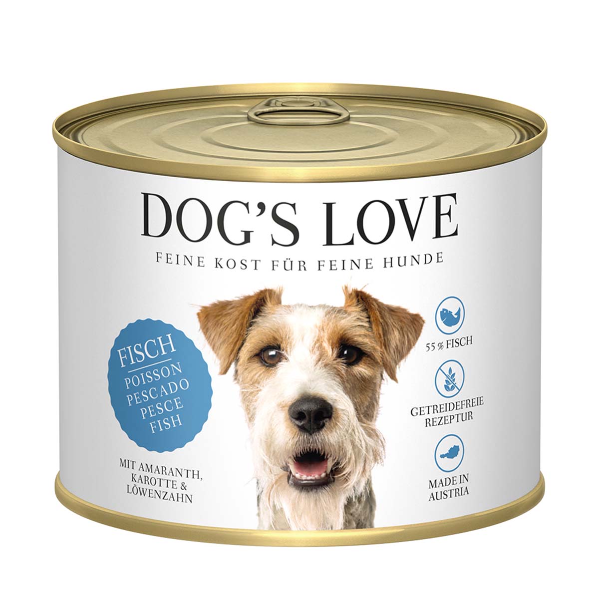 Dog's Love Classic Fisch mit Amaranth, Karotte und Löwenzahn 6x200g Dog's Love Classic Fisch mit Amaranth, Karotte und Löwenzahn 6x200g von Dog's Love