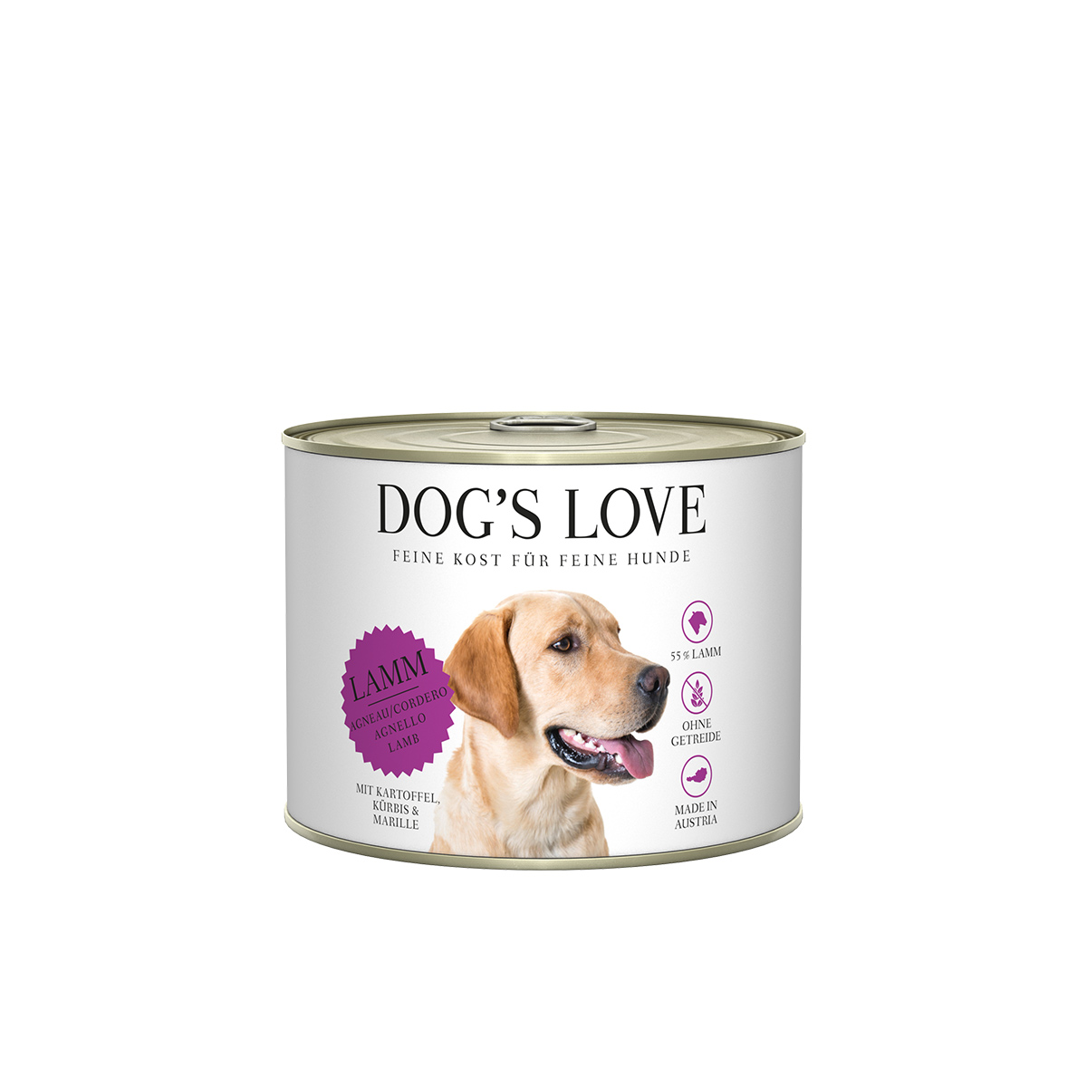 Dog's Love Classic Lamm mit Kartoffel, Kürbis und Marille 12x200g von Dog's Love