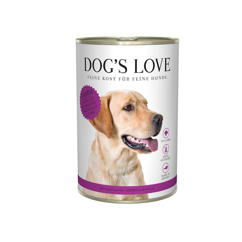 Dog's Love Classic Lamm mit Kartoffel, Kürbis und Marille 12x400g von Dog's Love
