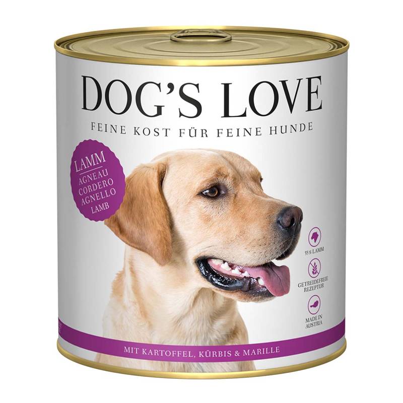 Dog's Love Classic Lamm mit Kartoffel, Kürbis und Marille 12x800g von Dog's Love