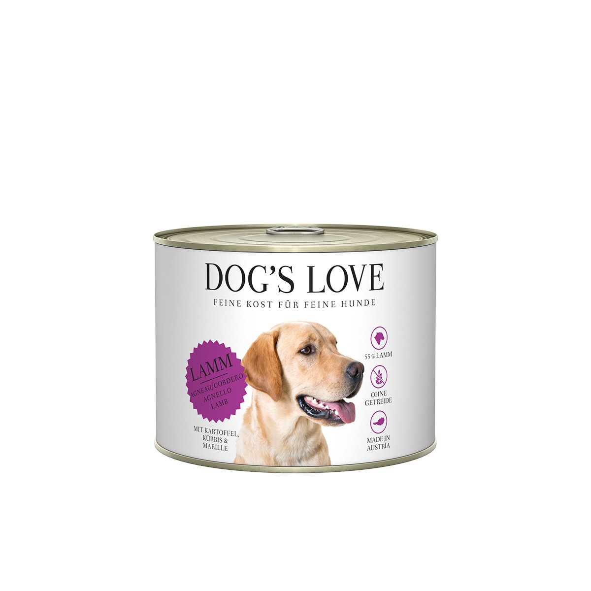 Dog's Love Classic Lamm mit Kartoffel, Kürbis und Marille 6x200g von Dog's Love