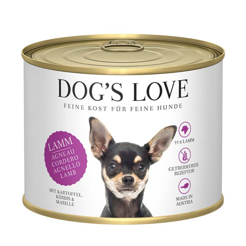 Dog's Love Classic Lamm mit Kartoffel, Kürbis und Marille 6x200g von Dog's Love