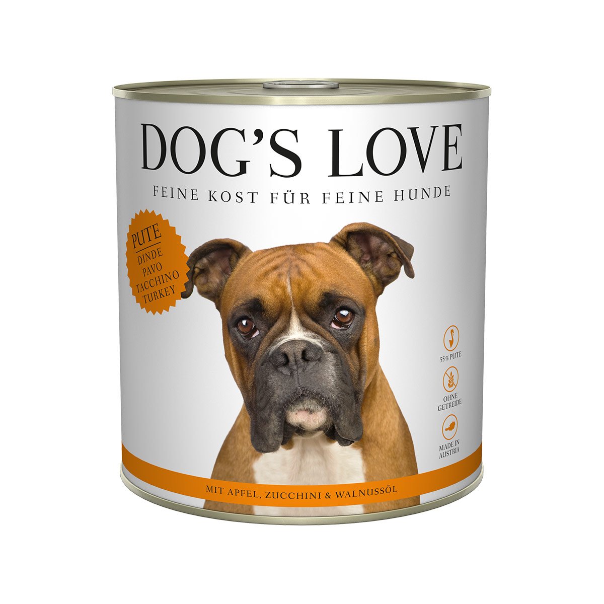 Dog's Love Classic Pute mit Apfel, Zucchini und Walnussöl 12x800g von Dog's Love