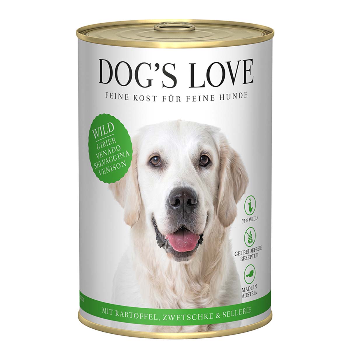 Dog's Love Classic Wild mit Kartoffel, Zwetschge und Sellerie 12x400g von Dog's Love