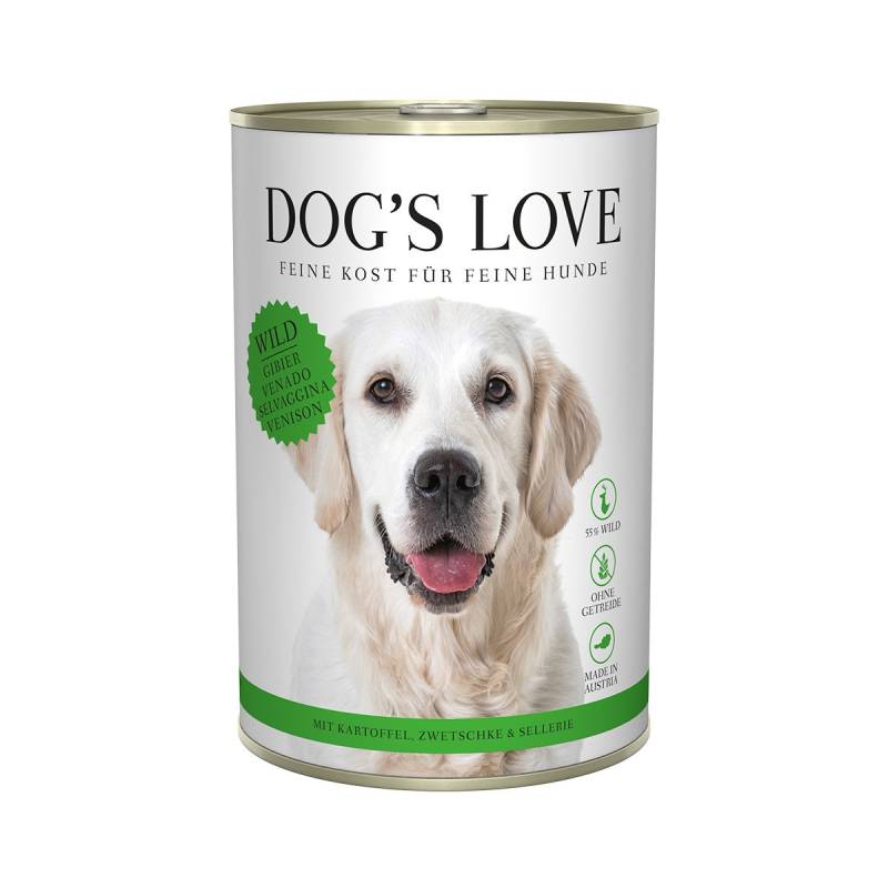 Dog's Love Classic Wild mit Kartoffel, Zwetschge und Sellerie 12x400g von Dog's Love