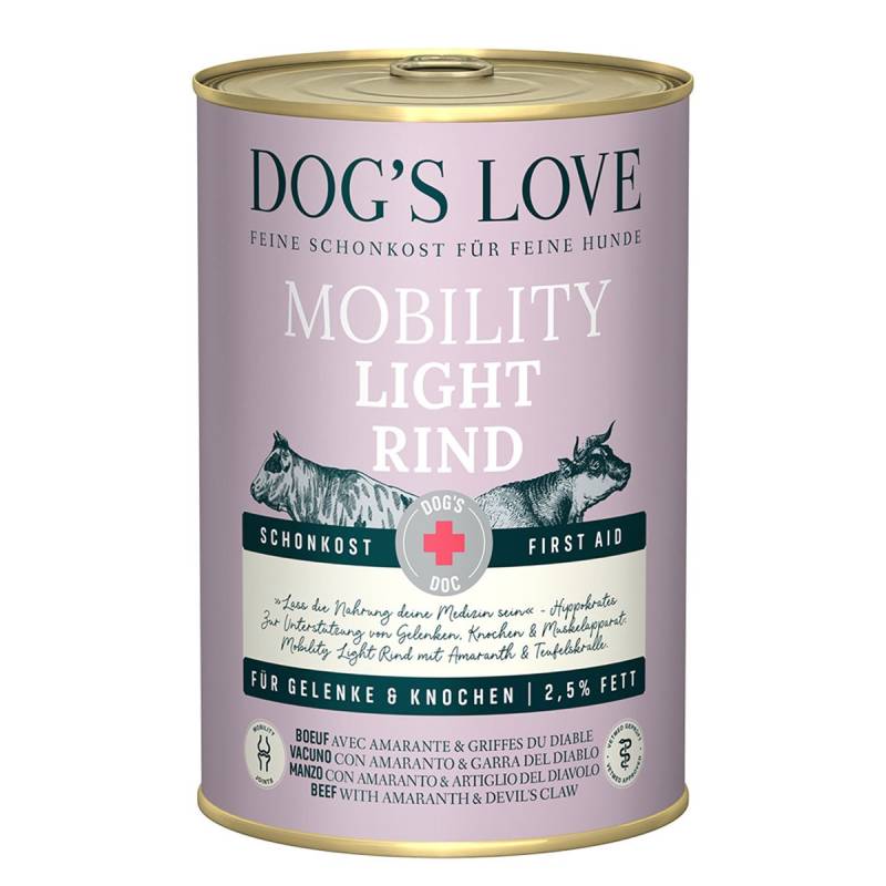 Dog's Love DOC Mobility Light Rind 6x400 g von Dog's Love