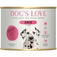 DOG'S LOVE Junior mit Rind und Karotten 6x200 g von Dog's Love