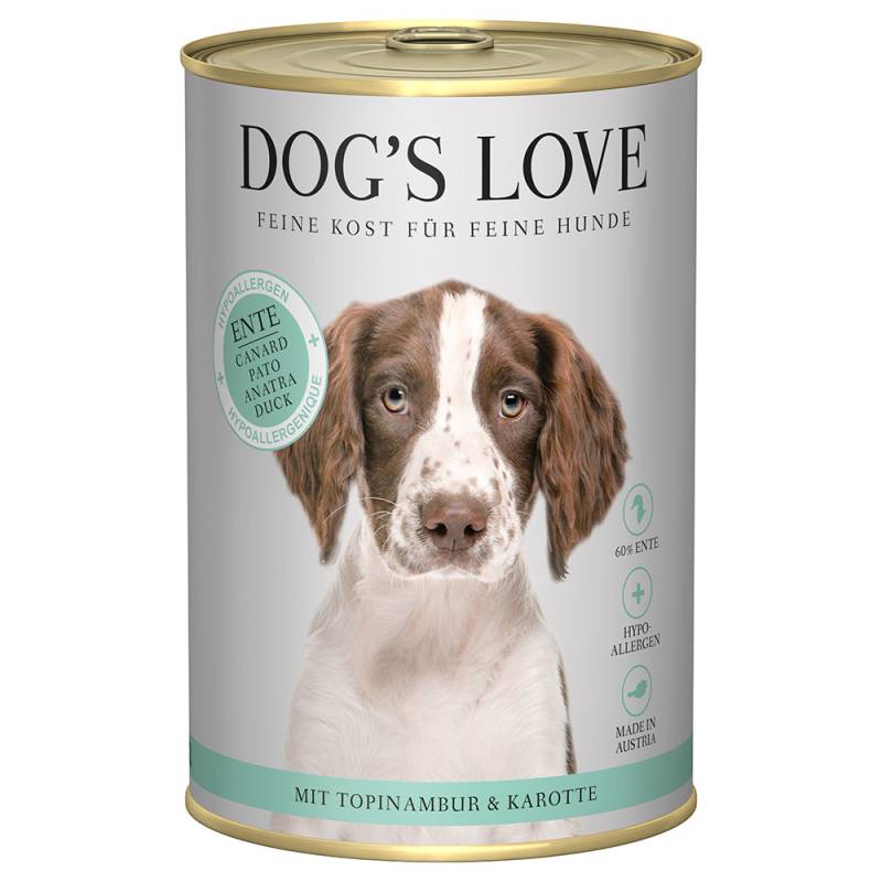 Dog´s Love Hypoallergen 6 x 400 g - Ente von Dog´s Love