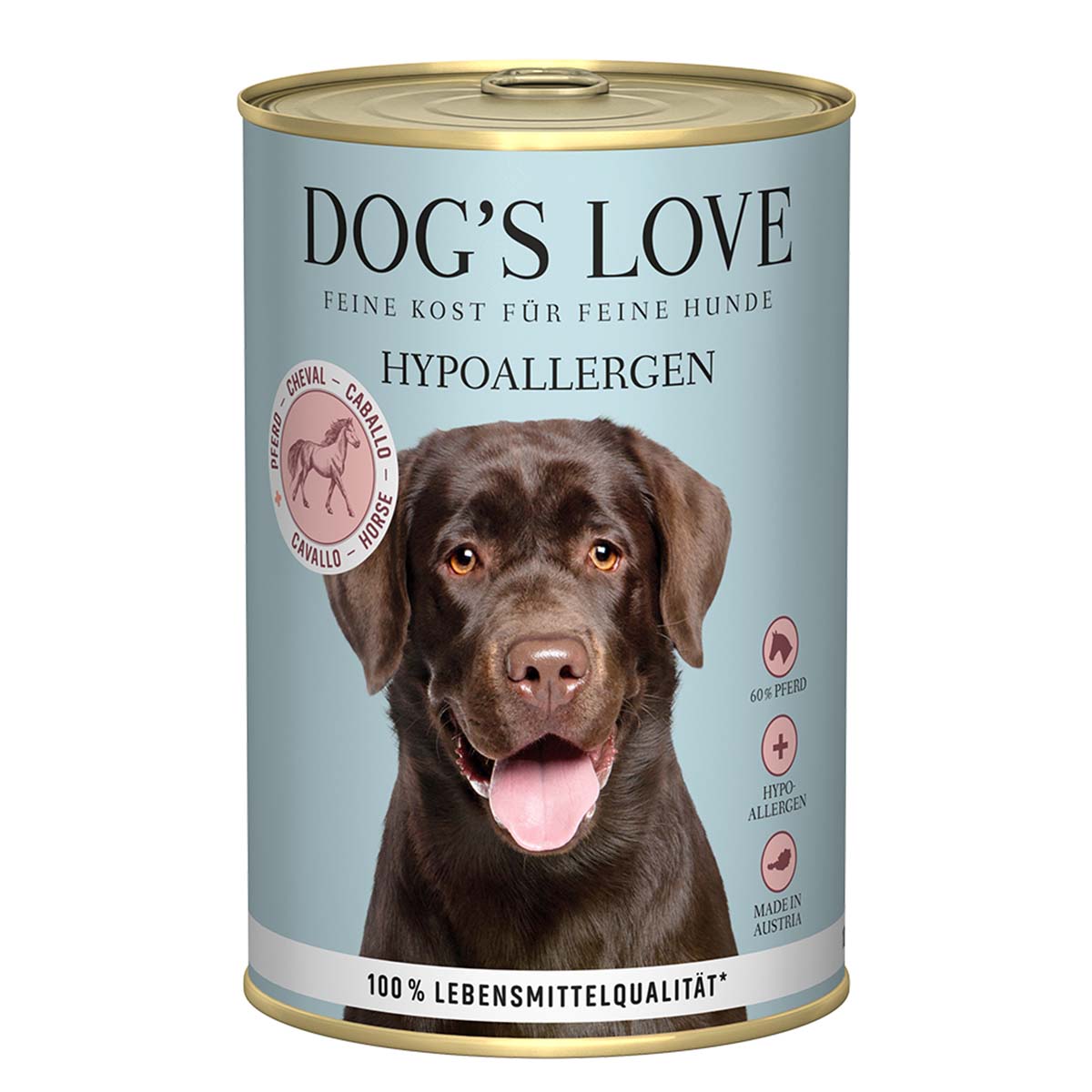 Dog's Love Hypoallergen Pferd mit Pastinaken und Tomaten 12x400g von Dog's Love