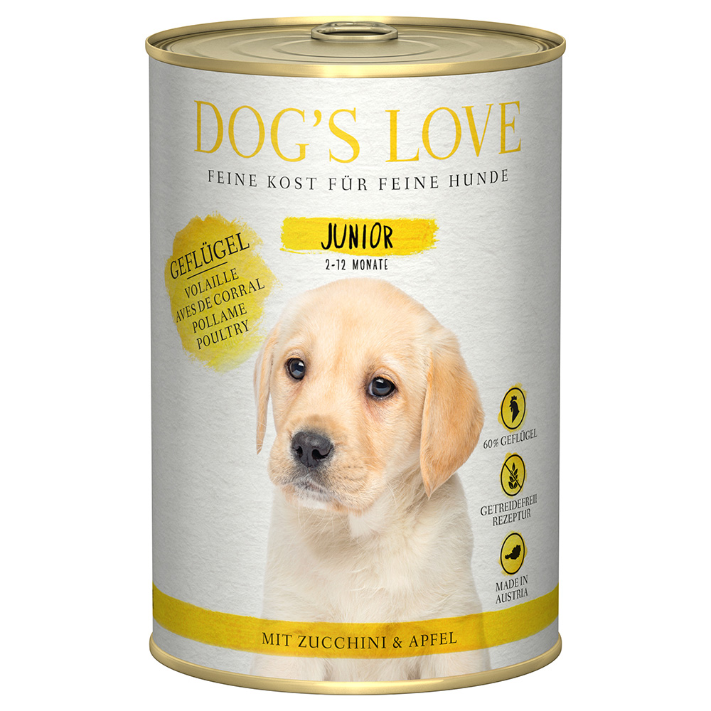 Dog´s Love Junior Geflügel - 6 x 400 g von Dog´s Love