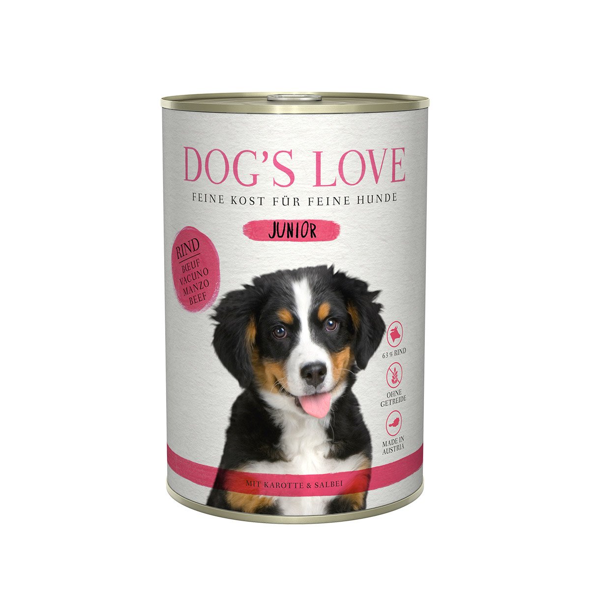 Dog's Love Junior Rind mit Karotte und Salbei 12x400g von Dog's Love