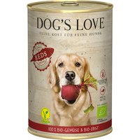 Sparpaket Dog´s Love Bio Vegan 24 x 400 g - Reds von Dog´s Love