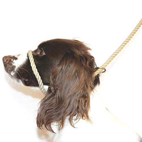 Dog & Field 8 Anti -Pull Blei/Halter/Kopf Kragen (Natural) - Soft Marine- Rope - Einheitsgröße - Montageanleitung inklusive von Dog & Field