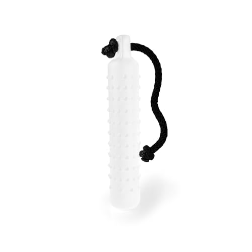 Easy Grip Gundog Schnuller – kleiner weißer Überwurf, Feldhundespielzeug mit Gummischwimmer Ideal für Training und Apportieren von Dog & Field