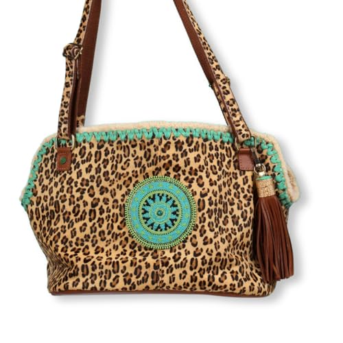 Dog with a Mission - Hundetragetasche | Hundetasche | Tragetasche für Hunde | Hundetrage | Tiertragetasche | Tasche | Tierdruck – Einheitsgröße – 45 x 30 x 27 cm - Leopard Lily von Dog with a Mission
