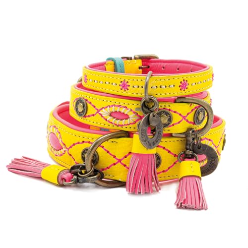 Jessy Gelbe Halsband XXXS - 1,5 cm breit von Dog with a Mission