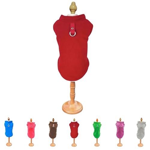 DogCatz Bequemer Fleece-Mantel für Hunde und Katzen, Größe XXS, M, Winterpullover, warmer Pullover, weiches Sweatshirt, kaltes Wetter (Rot, XXS DogCatz Bequemer Fleece-Mantel für Hunde und Katzen, Größe XXS, M, Winterpullover, warmer Pullover, weiches Sweatshirt, kaltes Wetter (Rot, XXS von DogCatz