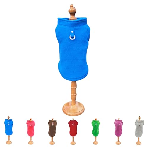 DogCatz Bequemer Fleece-Mantel für Hunde und Katzen, Größe XXS, XS, S, M Größen, Winterpullover, warmer Pullover, weiches Sweatshirt, kaltes Wetter (XXS, Himmelblau) von DogCatz