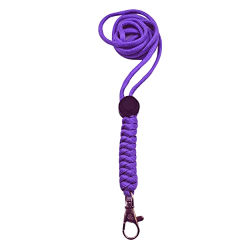 Robustes Paracord-Umhängeband für Hundepfeifen & Clicker, Ausweis, Schlüssel, geflochtener Knoten (lila) von DogCatz