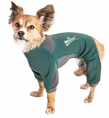 DogHelios Rufflex Hunde-Trainingsanzug, 4-Wege-Stretch, atmungsaktiv, Ganzkörper-Performance, Größe XL, Grün von Pet Life
