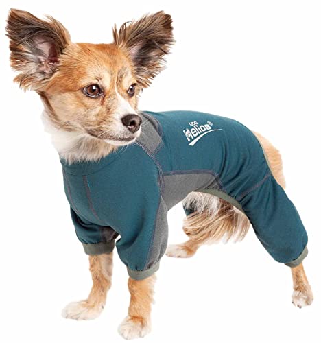 DogHelios Rufflex Hunde-Trainingsanzug, 4-Wege-Stretch, atmungsaktiv, für den ganzen Körper, Größe L, Blau von Pet Life