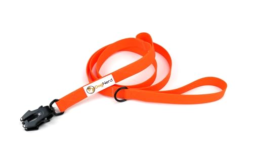 DogNerd Blaze Taktische Hundeleine aus Silikon mit zwei Griffen, für mittelgroße und große Rassen, Schnellentriegelung, Frosch-Clip-Karabiner, beschichtetes Nylon, strapazierfähig, starker Abzieher, DogNerd Blaze Taktische Hundeleine aus Silikon mit zwei Griffen, für mittelgroße und große Rassen, Schnellentriegelung, Frosch-Clip-Karabiner, beschichtetes Nylon, strapazierfähig, starker Abzieher, von DogNerd