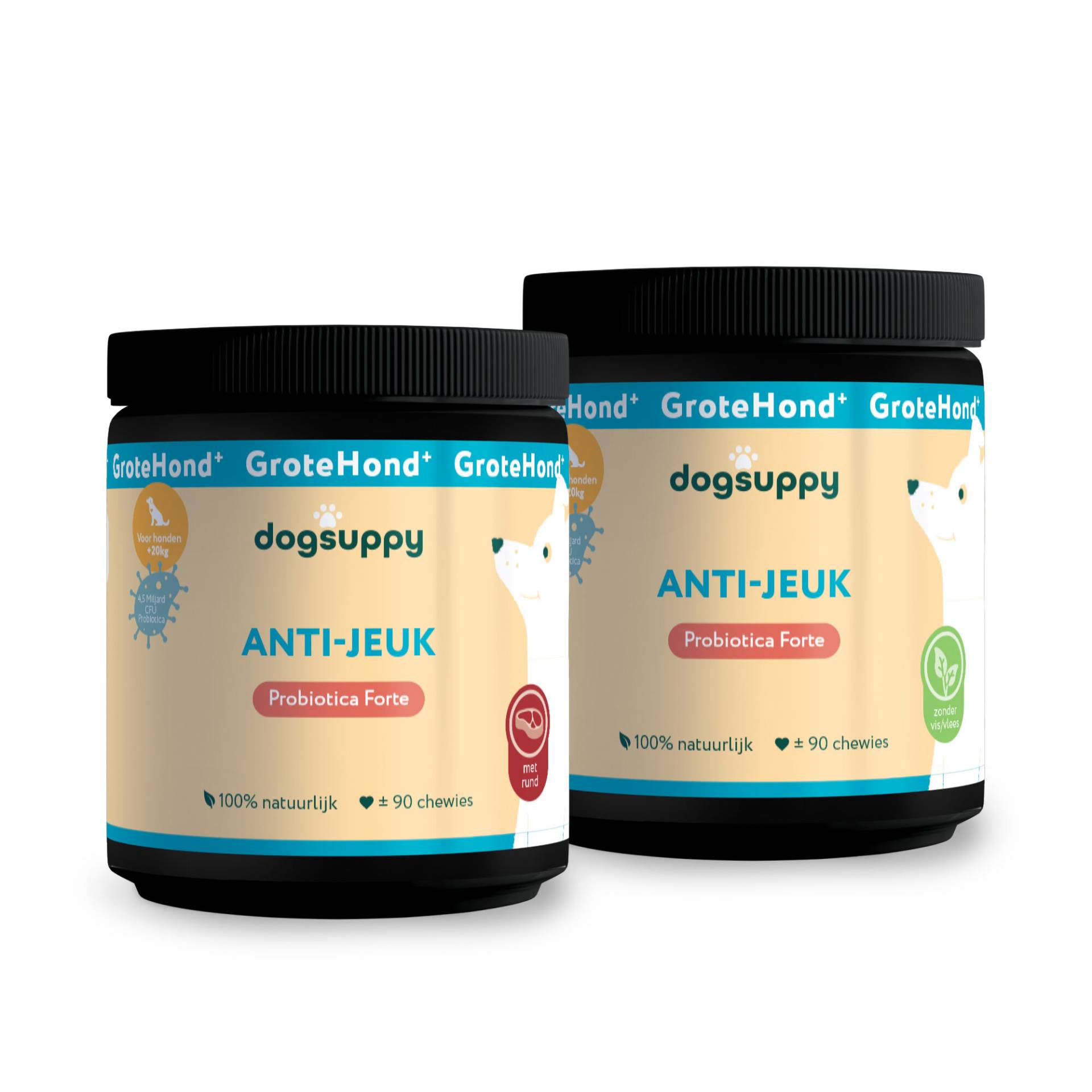 DogSuppy Probiotica Forte Anti Juckreiz Große Hunde (ohne Rind) - 90 Stück von DogSuppy