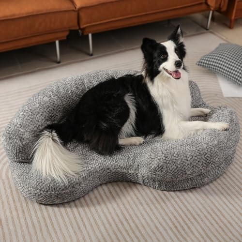 DogTender Orthopädisches Hundebett aus Memory-Schaum, wasserdicht und waschbar, für alle Größen kleine, mittelgroße und große Hunde, abnehmbarer, waschbarer Bezug (Größe M (109 x 73 x 20 cm) von DogTender
