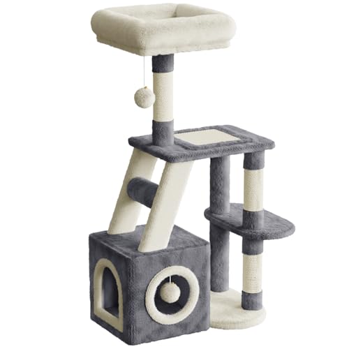 Dogat Kratzbaum, Katzenbaumturm, Katzenkratzbaum, mehrstöckig, Katzenaktivitätszentrum, Spielhausmöbel für kleine/mittelgroße Katzen, Katzenhaus-Kletterbaum, Dunkelgrau + Beige Dogat Kratzbaum, Katzenbaumturm, Katzenkratzbaum, mehrstöckig, Katzenaktivitätszentrum, Spielhausmöbel für kleine/mittelgroße Katzen, Katzenhaus-Kletterbaum, Dunkelgrau + Beige von Dogat