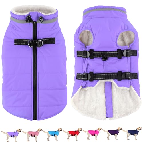 Dogcheer Hundemantel mit Geschirr, wasserdichte Hundejacke, verstellbarer Wintermantel mit Reißverschluss, Weihnachts-Welpen-Schneejacke, Fleecepullover für kleine, mittelgroße und große Hunde, Taro Dogcheer Hundemantel mit Geschirr, wasserdichte Hundejacke, verstellbarer Wintermantel mit Reißverschluss, Weihnachts-Welpen-Schneejacke, Fleecepullover für kleine, mittelgroße und große Hunde, Taro von Dogcheer