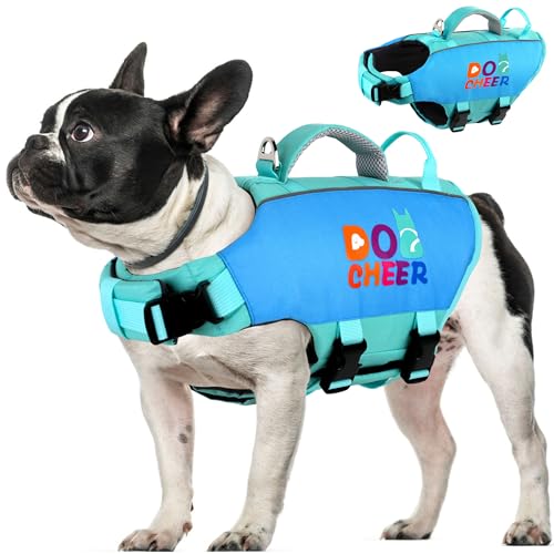 Dogcheer Hundeschwimmweste für kleine, mittelgroße und große Hunde, zum Schwimmen oder Bootfahren, hoch schwimmende Hundeschwimmweste mit Rettungsgriff, Ripstop-Hunde-PFD Lifesaver Pet Life Preserver, von Dogcheer