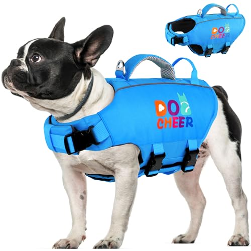 Dogcheer Hundeschwimmweste mit Doppelgriffen, verstellbare Welpen-Schwimmweste zum Schwimmen, Bootfahren, Ripstop-Haustier-Schwimmmantel, Wasserschwimmweste, PFD für kleine, mittelgroße und große Dogcheer Hundeschwimmweste mit Doppelgriffen, verstellbare Welpen-Schwimmweste zum Schwimmen, Bootfahren, Ripstop-Haustier-Schwimmmantel, Wasserschwimmweste, PFD für kleine, mittelgroße und große von Dogcheer