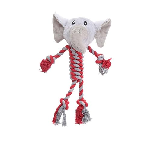 DoggKKin hundespielzeug unzerstörbar mit Seil,Spielzeug Hund Robustes Spielzeug für Welpen und Hunde – Hundespielzeug für Interaktion und Zahnpflege – Stofftier für Hunde45 cm von DoggKKin