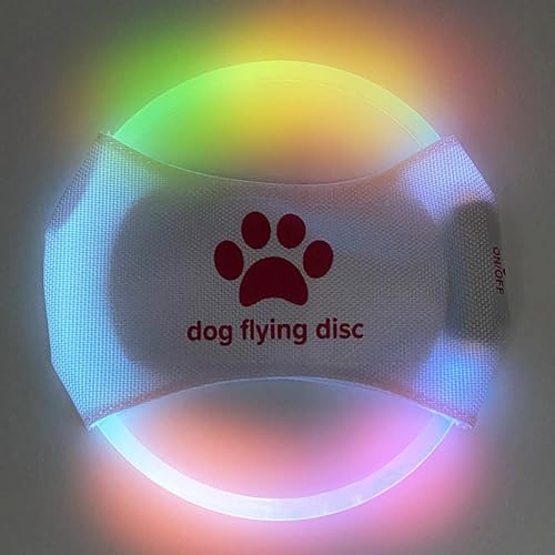Wiederaufladbare LED-Frisbee für Hunde – leuchtende fliegende Scheibe für Nachtspiele – langlebiges, wasserdichtes LED-Hundespielzeug für Outdoor-Training – perfekt für Hinterhof, Park und Strandspaß Wiederaufladbare LED-Frisbee für Hunde – leuchtende fliegende Scheibe für Nachtspiele – langlebiges, wasserdichtes LED-Hundespielzeug für Outdoor-Training – perfekt für Hinterhof, Park und Strandspaß von DoggKKin