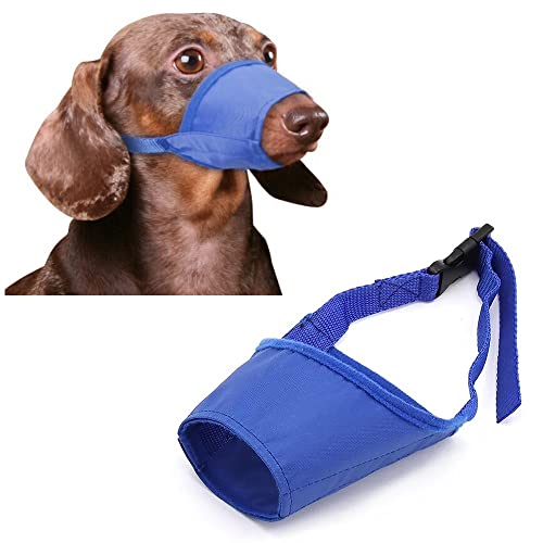 Doggie Style Store Maulkorb für Hunde, Welpen, weich, Nylon, 7 Größen, verstellbar, verhindert Kauen, Beißen, Stoppen von Bellen, Größe 2, Blau von Doggie Style Store