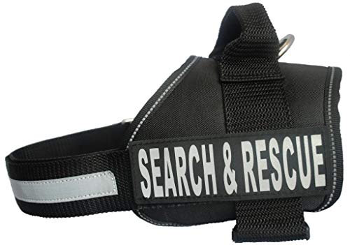 Search & Rescue Harness Vest Cool Comfort Nylon für Hunde Small Medium Large Girth Purchase comes with 2 Reflective Search & Rescue removable patches. Please measure your dog before ordering. von Doggie Stylz