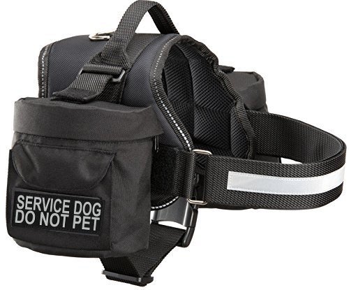 Service Dog Do Not Pet Harness with Removable Saddle Bag Backpack Harness Carrier Traveling. 2 Removable Service Dog DO NOT PET Removable Patches. Please Measure Dog Before Ordering. von Doggie Stylz