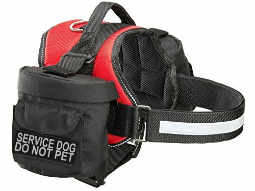 Service Dog Do Not Pet Harness with Removable Saddle Bag Backpack Harness Carrier Traveling. 2 Removable Service Dog DO NOT PET Removable Patches. Please Measure Dog Before Ordering. von Doggie Stylz