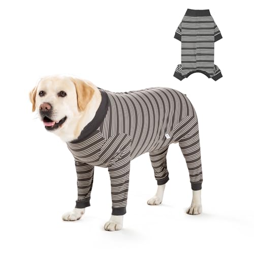DoggieKit Chirurgischer Genesungsanzug für Hunde nach Operationen, Haustier Anti Lecken Chirurgie Anzug, Pet Surgical Suit Bodysuit für Kleine Mittlere Hunde,Wundschutz (Grau, M) von DoggieKit