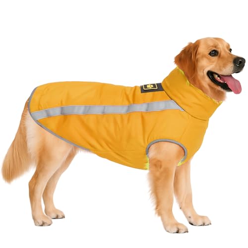 DoggieKit Hundejacke Wasserdichter Hundemantel Reflektierende Wintermantel mit Fleecefutter Winddichtes Wintermantel Hundepullover Hundekleidung für Kaltes Wetter Winter Warm Hunde Winterweste Jacken DoggieKit Hundejacke Wasserdichter Hundemantel Reflektierende Wintermantel mit Fleecefutter Winddichtes Wintermantel Hundepullover Hundekleidung für Kaltes Wetter Winter Warm Hunde Winterweste Jacken von DoggieKit